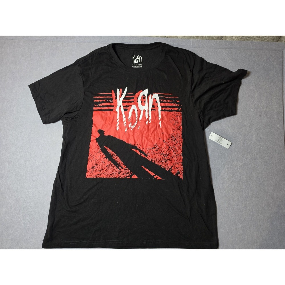 Korn Graphic Band T-Shirt Black And Red L Shirt Unisex NWT